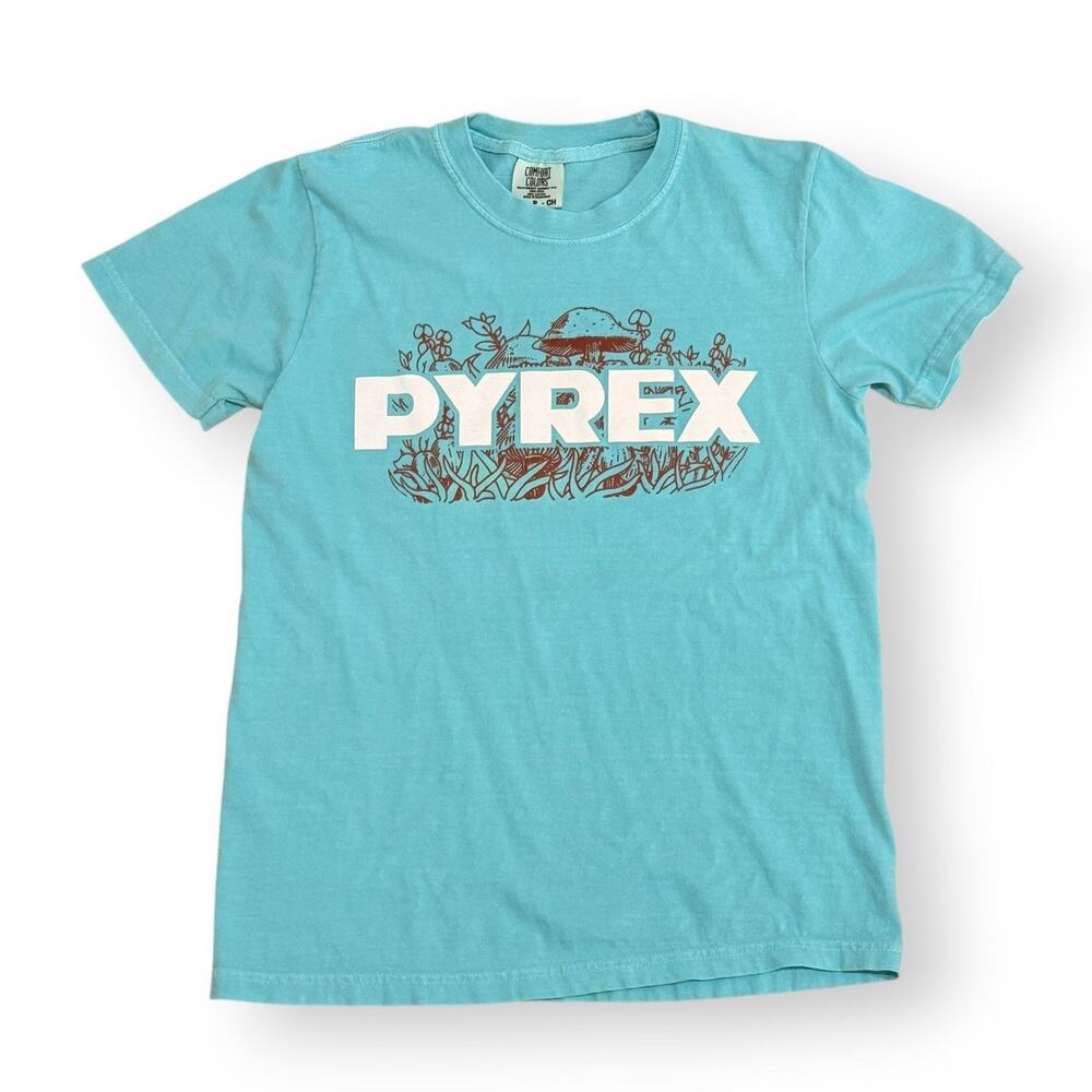Comfort Colors Vintage Pyrex T-Shirt Small Mushroom Forest Fancies Chalky Mint